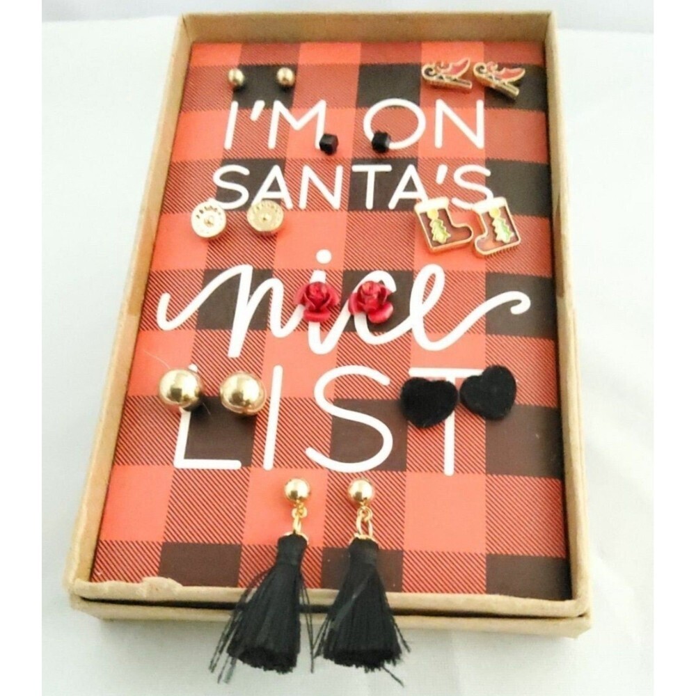 Christmas Earrings Set in Gift Box
